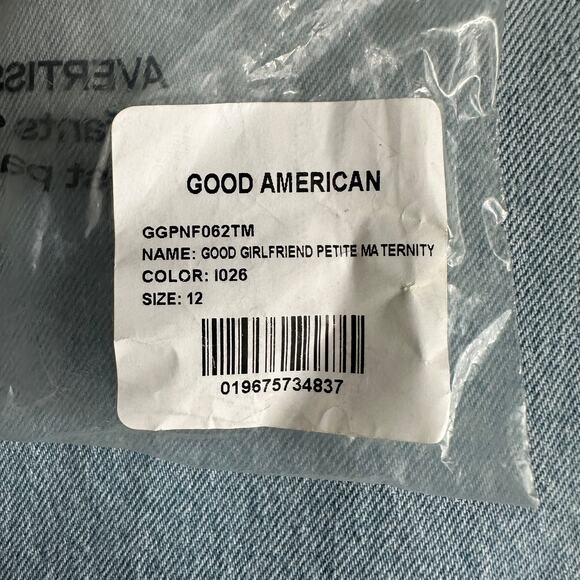Good American Petite Good Girlfriend Maternity Jeans Size 12/31 - Picture 10 of 10